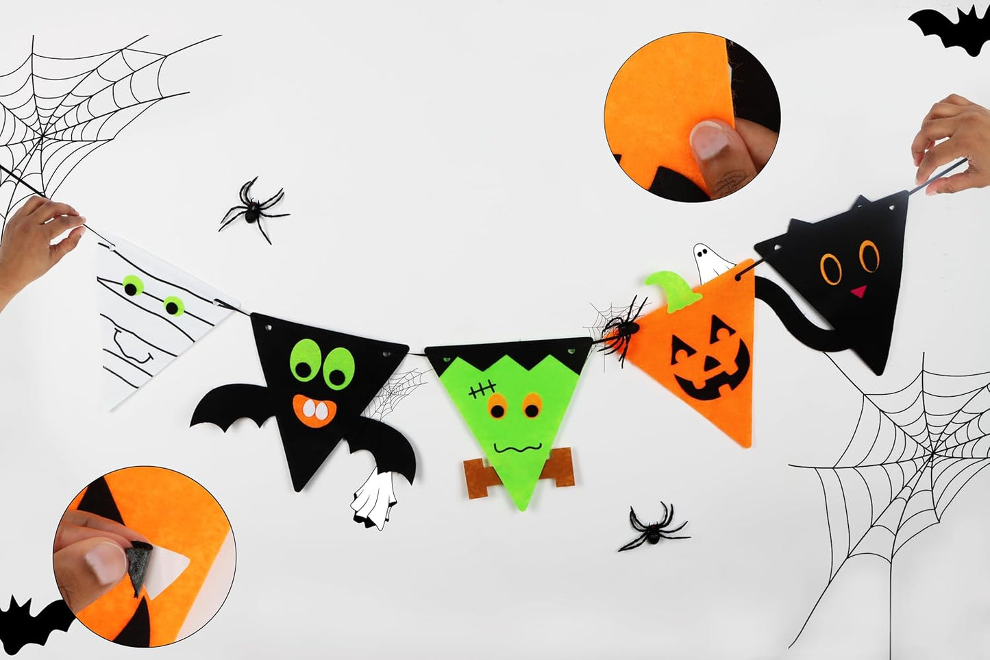 DIY Felt Halloween Bunting Set