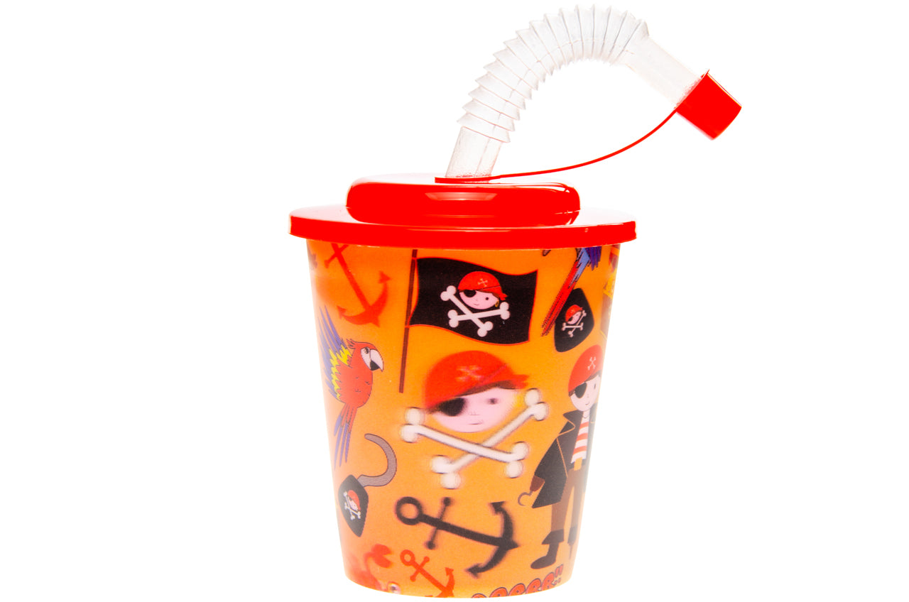 Pirate 3D Cup With Straw and Lid