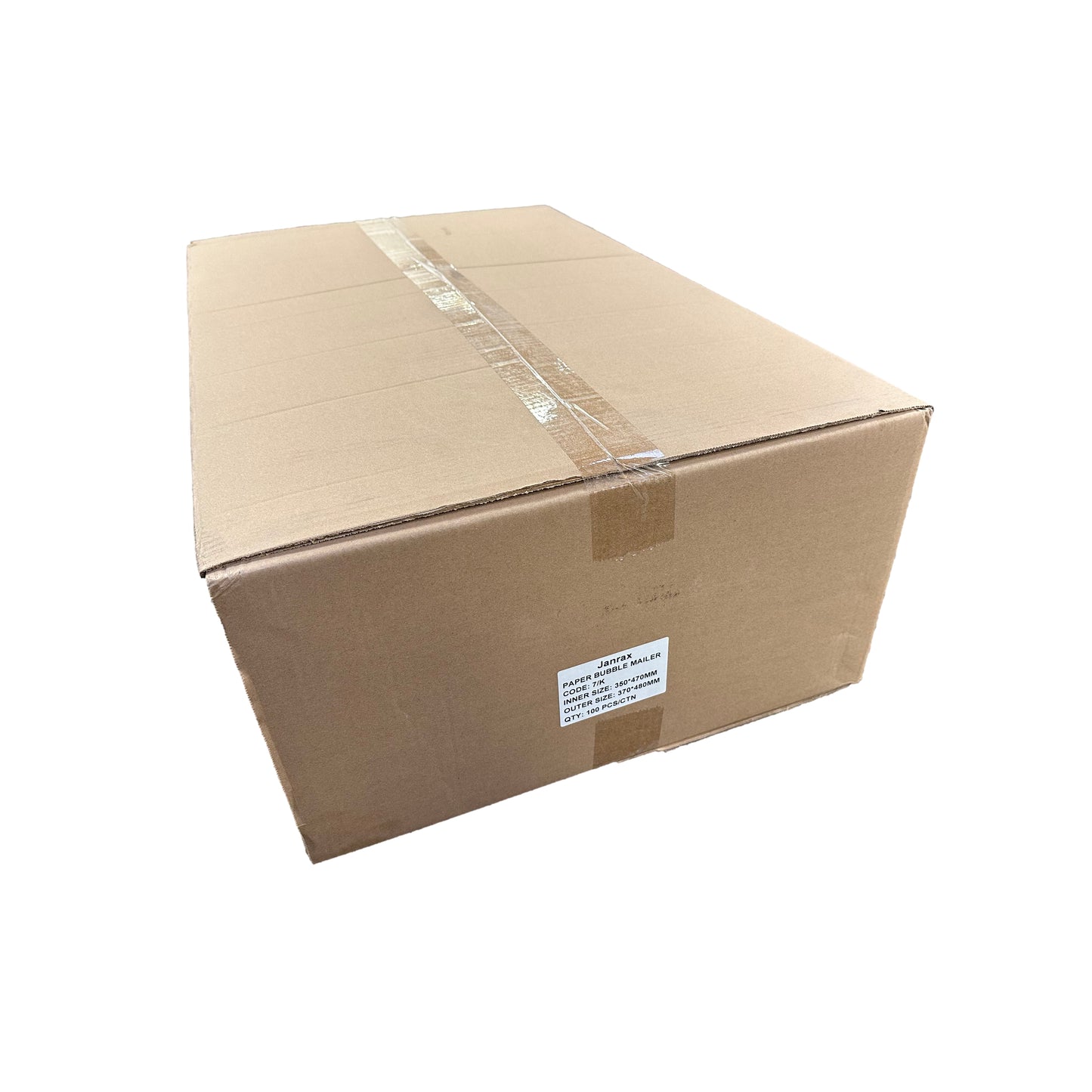 Pack of 100 Bubble Lined Size 7/K Padded Brown Postal Envelopes by Janrax