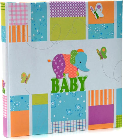 Elephant Design Baby Photo Album - Quality New Baby Gift Christenin​g