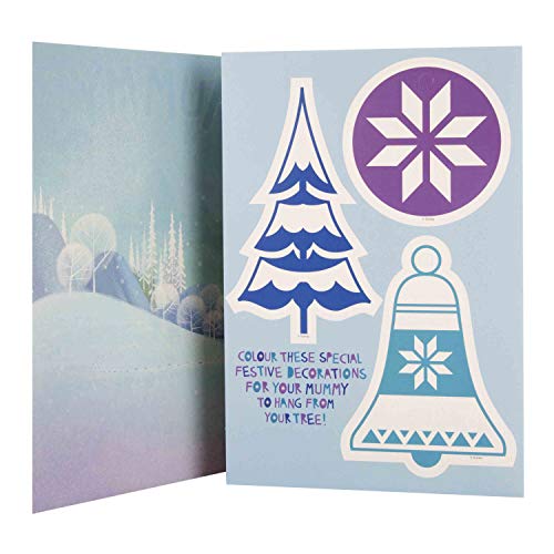 Mummy Frozen Christmas Card 'Colour In Decorations' 