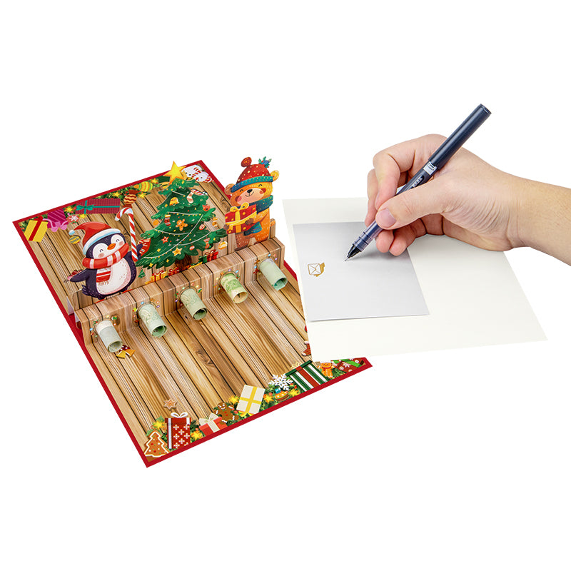 Festive Friends Money Gift 3D Pop Up Christmas Card