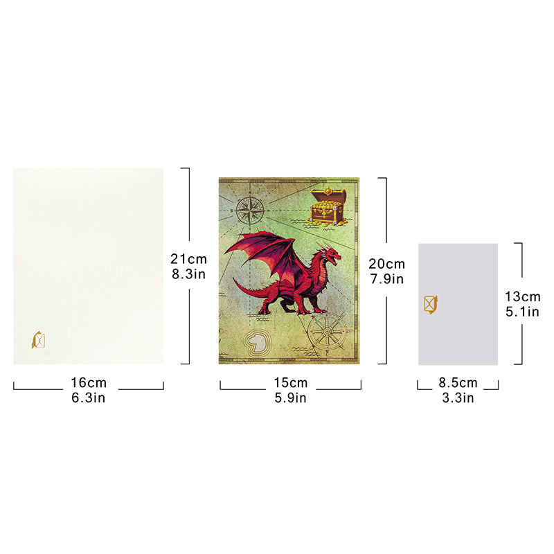 Fiery Red Dragon Fantasy 3D Pop Up Greeting Card