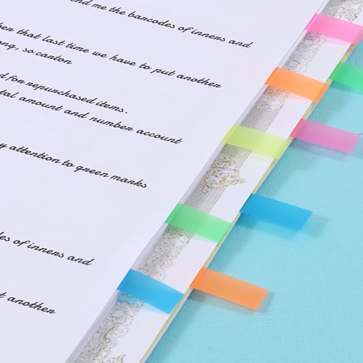 Single 100 Sheets Colorful Page Marker Index Tab Removable Sticky Notes