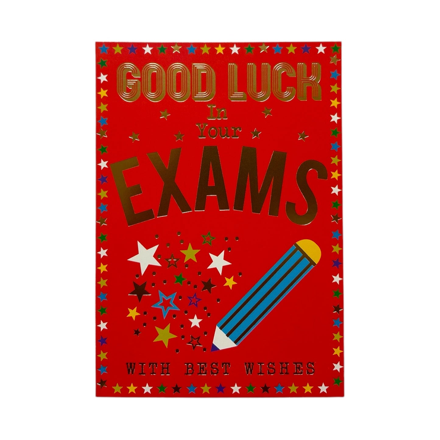 Good Luck In Your Exams Multi Stars Design Congratulations Card