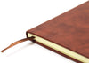 A5 160Pages Executive Soft Feel Tan Ruled Notebook with Marker Ribbon