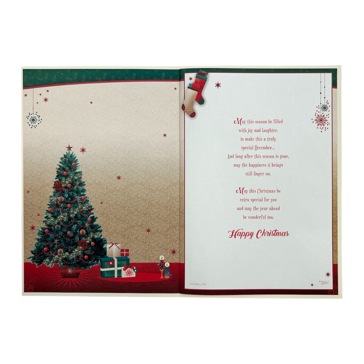 To a Dear Son and Daughter In Law Beautiful Decorative Stair Design Christmas Card
