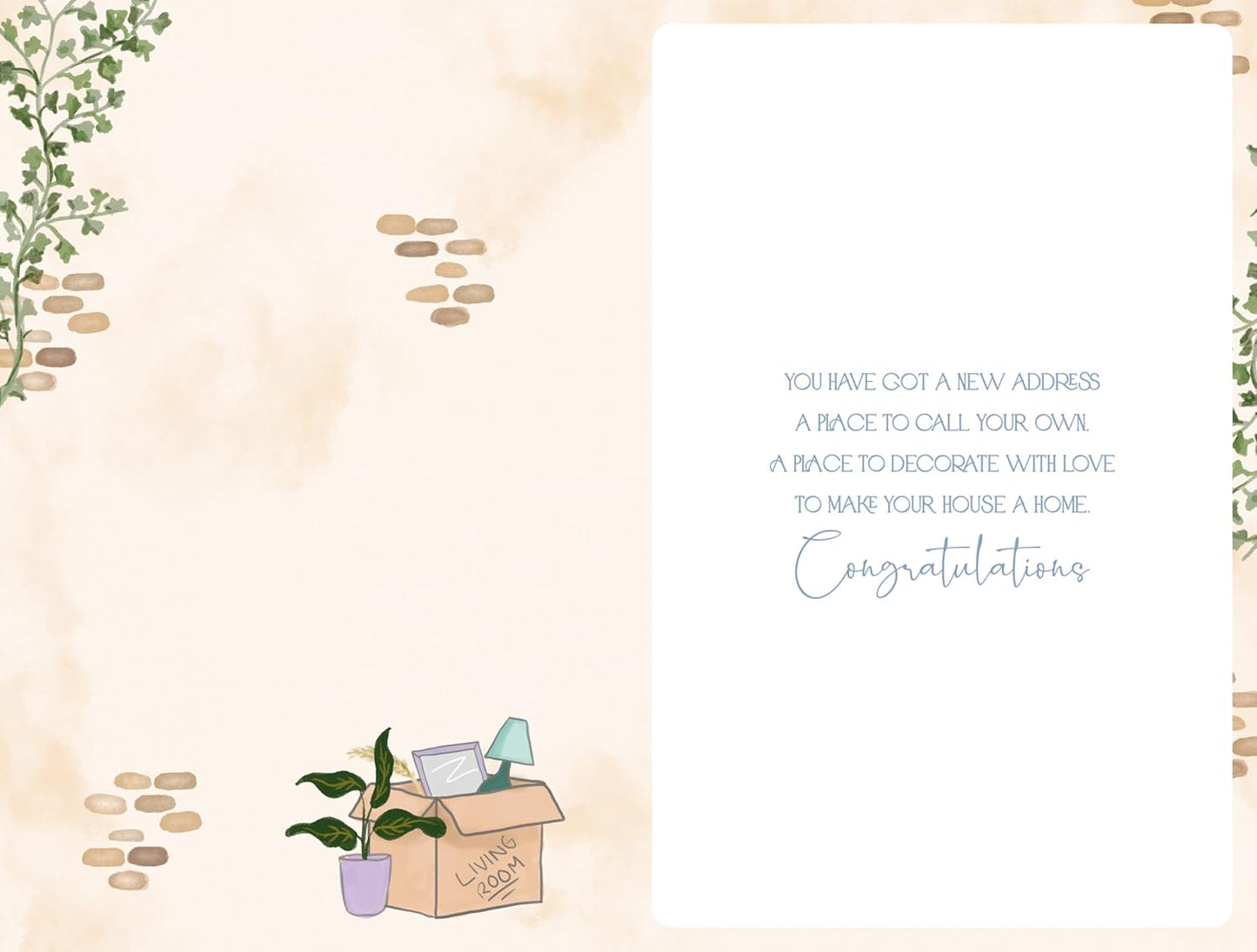 Door Design New Home Congratulations Card