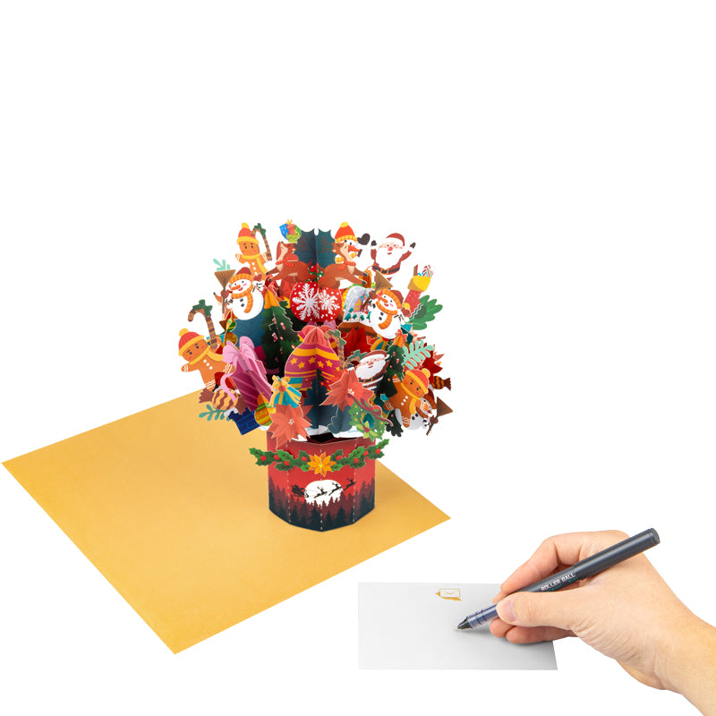 Joyful Gathering Merry & Bright 3D Pop Up Christmas Card