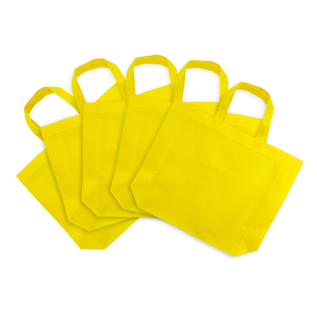 Pack of 25 Yellow Coloured 40x30x10cm Non-Woven Bags with Handle