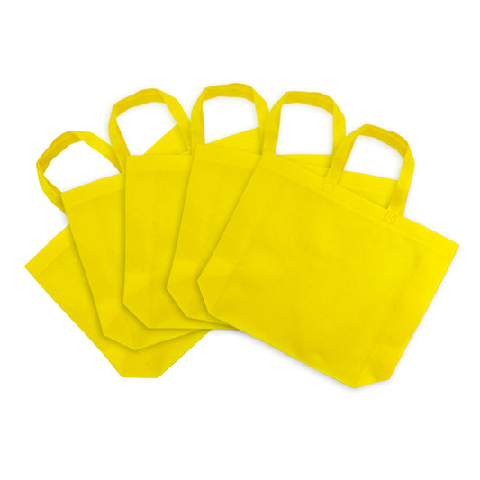 Pack of 25 Yellow Coloured 40x30x10cm Non-Woven Bags with Handle