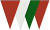 Green, Red and White Bunting 10m with 20 Pennants