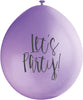 Pack of 10 Lets Party 9" Latex Balloons