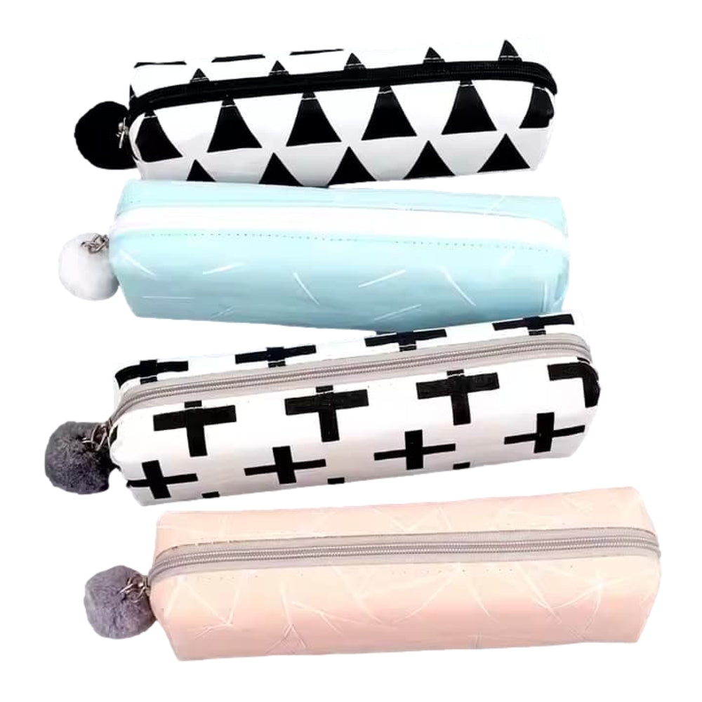 Single Colorful Canvas Student Pencil Case with Zipper