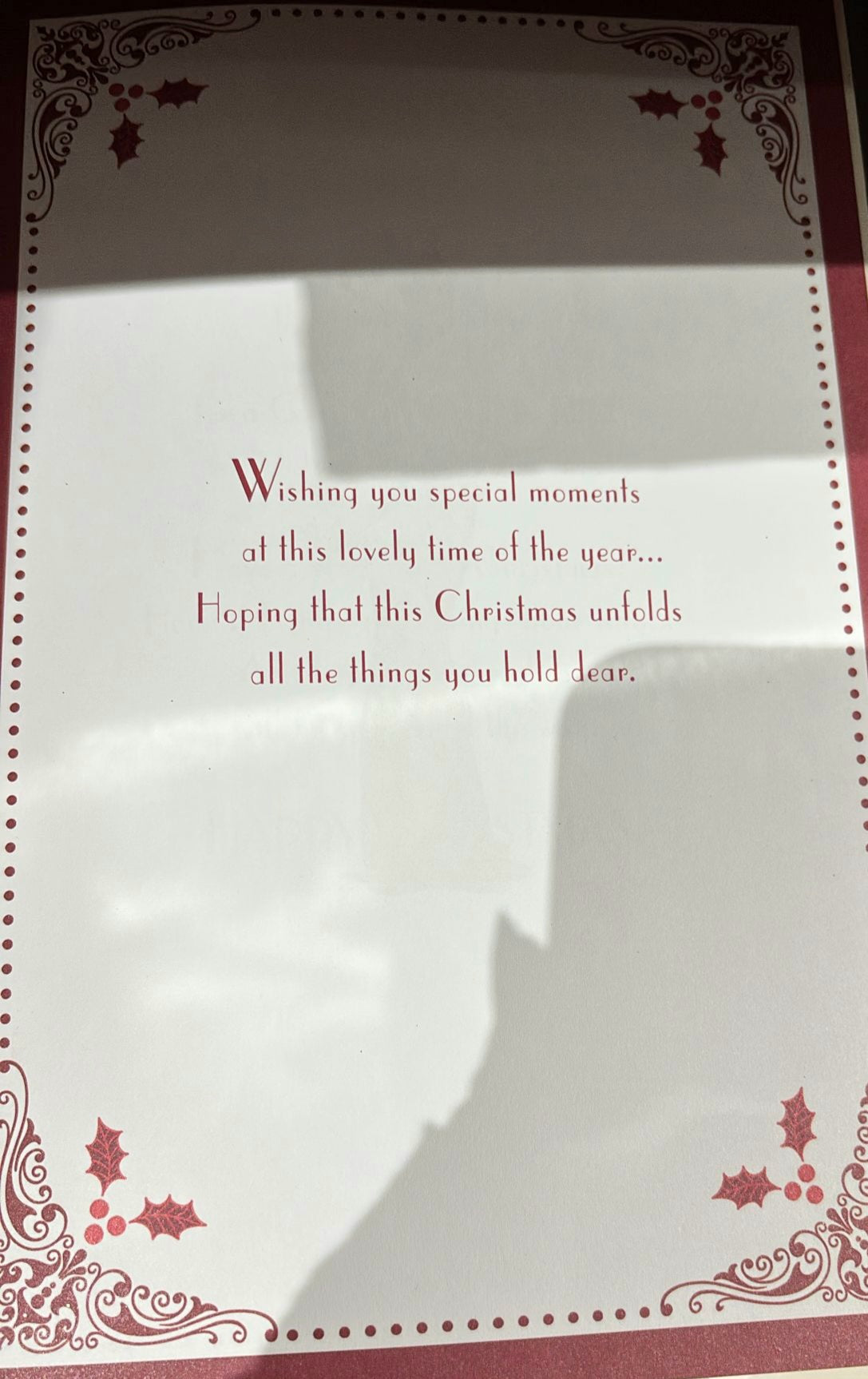 For Daughter Elegant Woman Holding Flowers Design Christmas Card