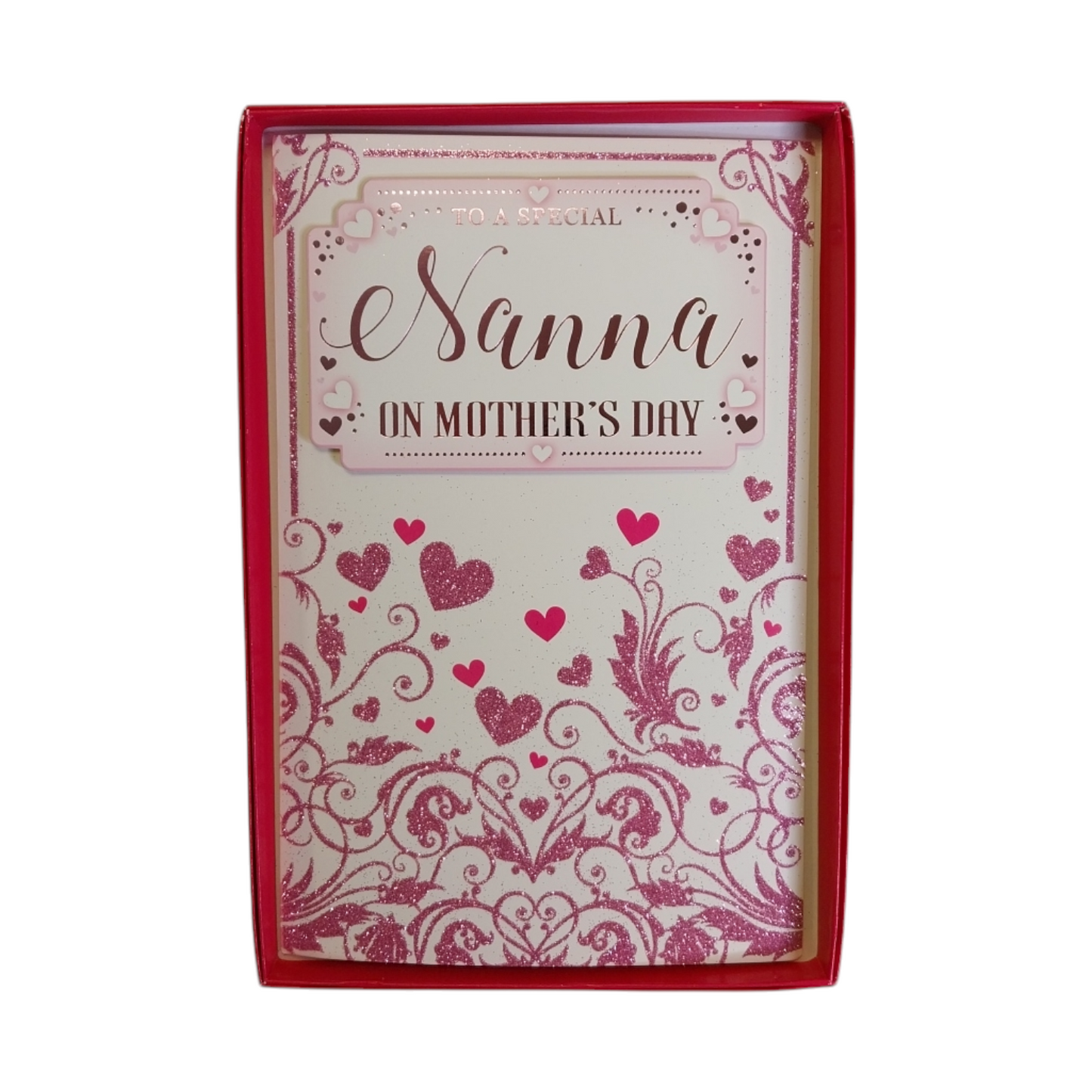 To A Special Nanna Classic Mini Pink Hearts Design Mother's Day Boxed Card