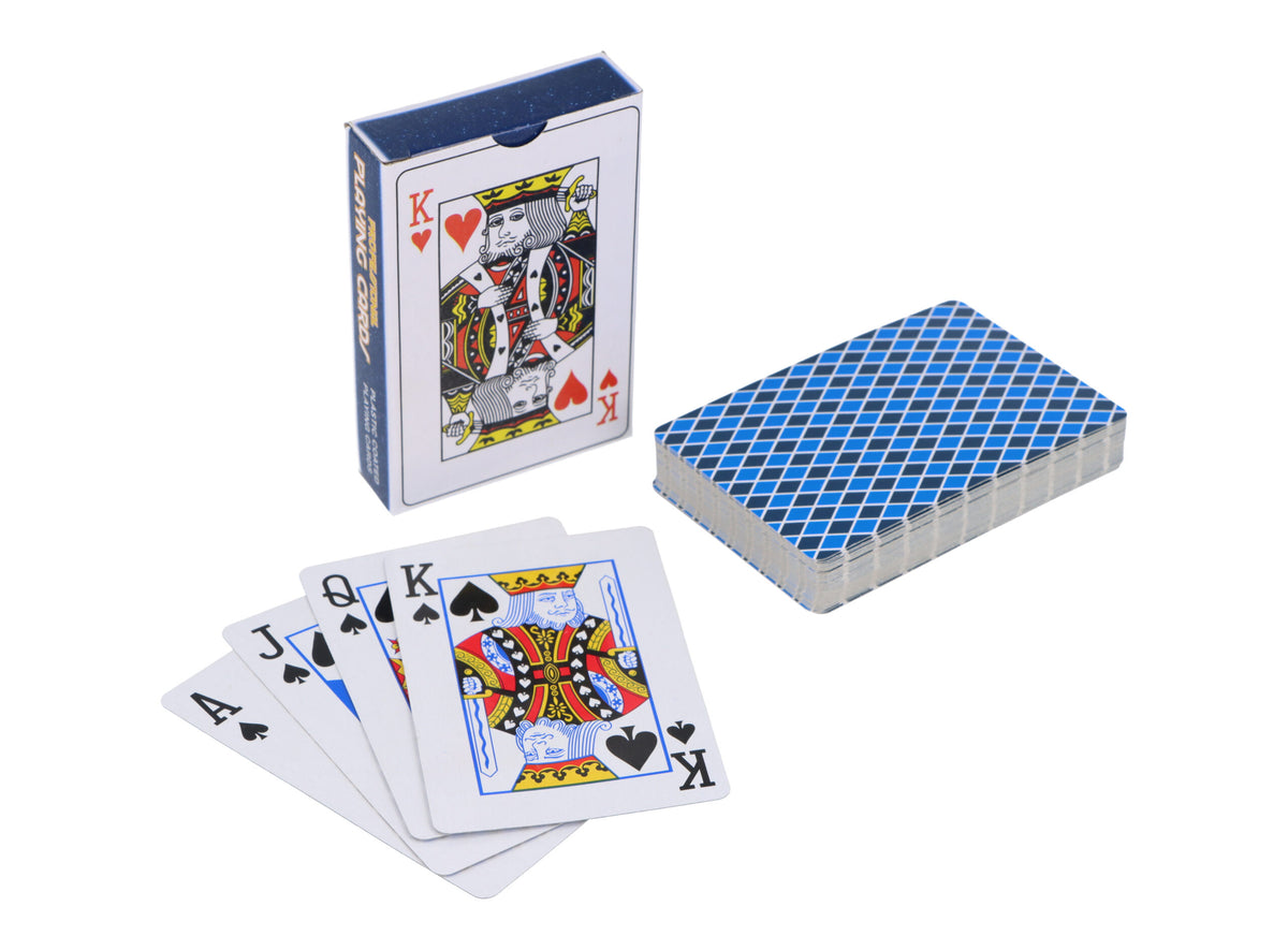 Pack of 12 Plastic Coated Playing Cards (9x6cm)