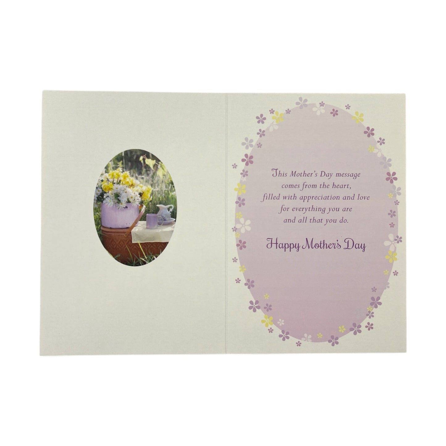 To Dear Mother Basket of Yellow and White Flowers Design Mother's Day Card