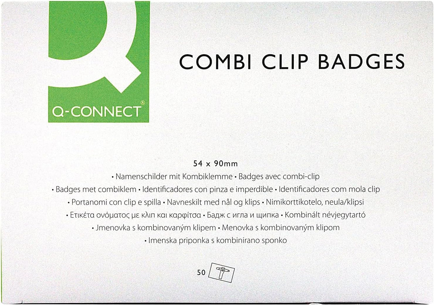 Box of 50 Combination Badge 54x90mm