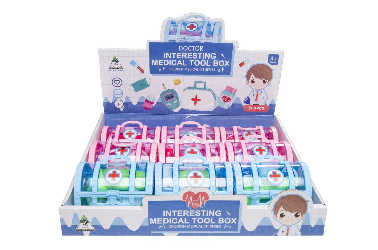 Doctor Treasure Chest With Padlock And Medical Accessories