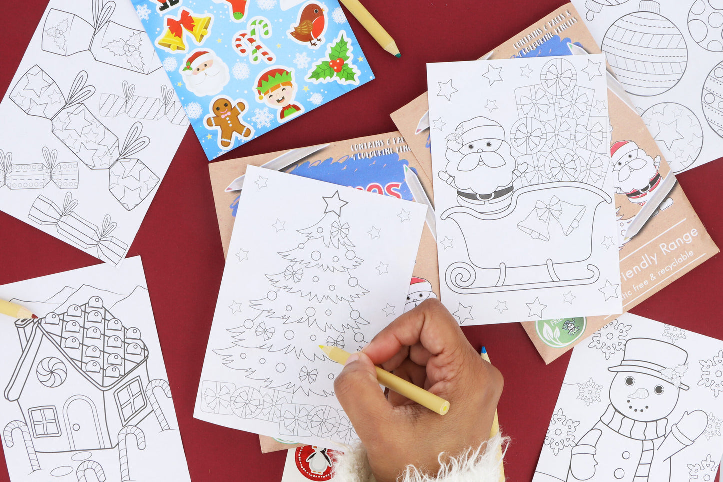 Eco-Friendly Mini Christmas Colouring Set