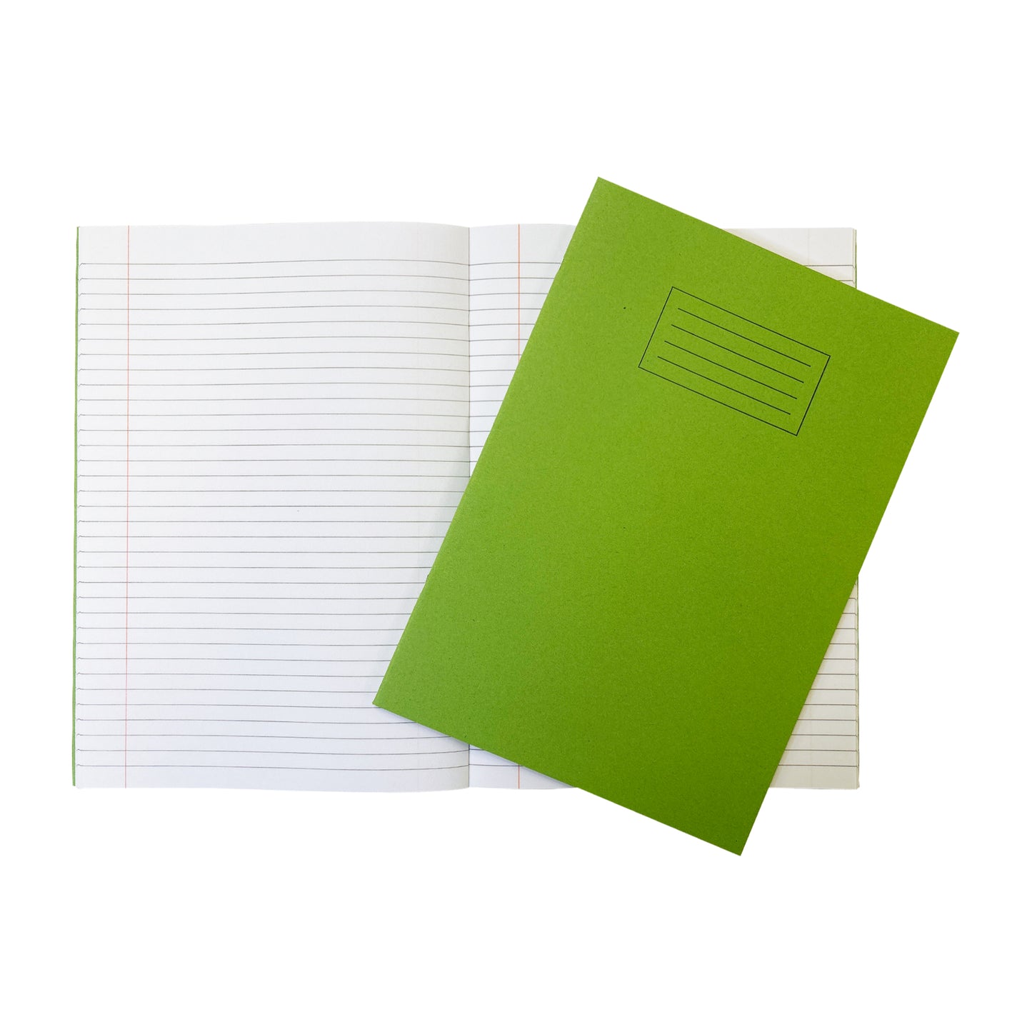 Janrax A4 Green 80 Page Feint Ruled with Margin Exercise Book WF Paper with 225gsm Manilla Cover