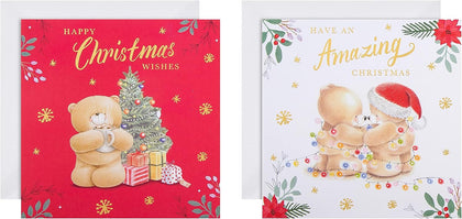Forever Friends 2 Designs Pack of 16 Boxed Charity Christmas Cards