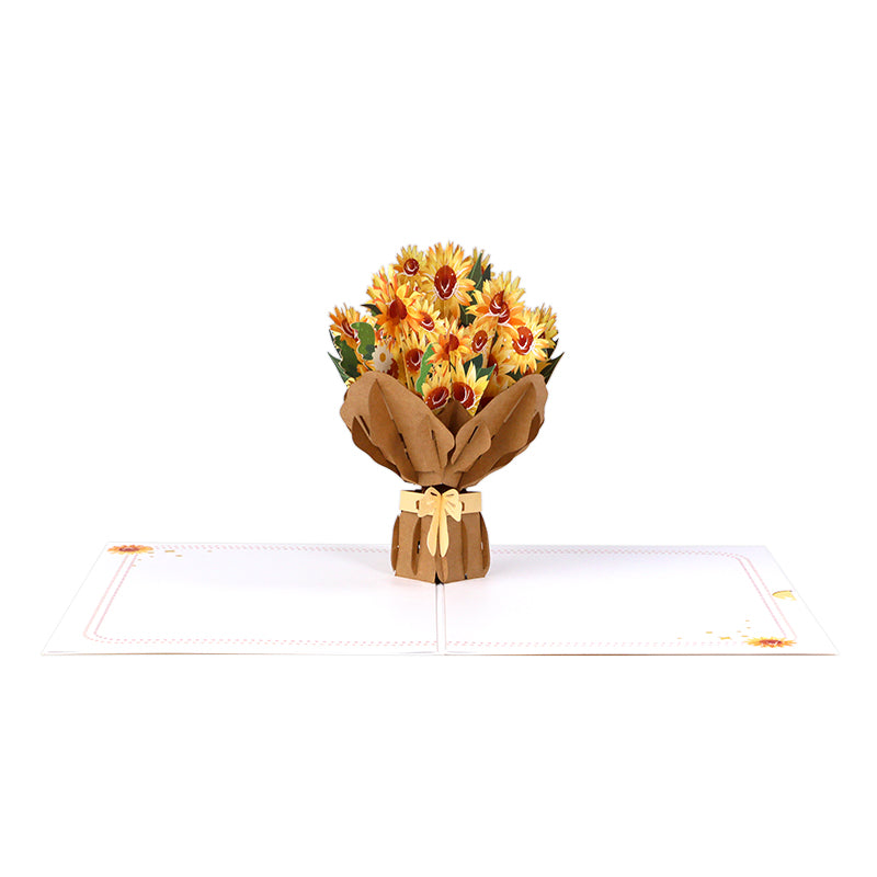 Bouquet of Sunflowers 3D Pop Up Greeting Card - Mother's Day Wedding Anniversary