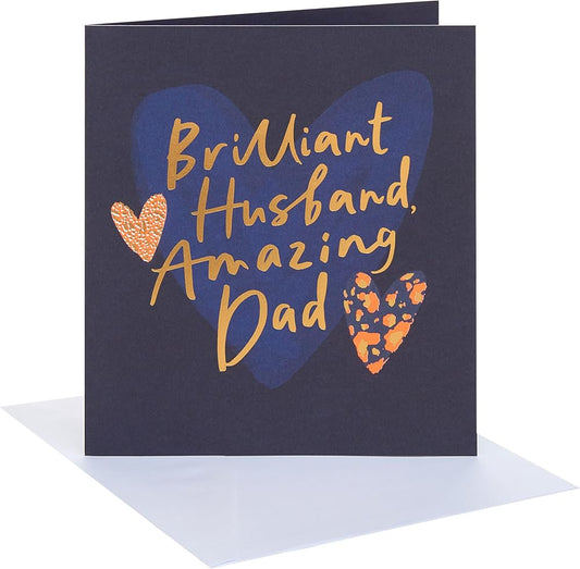 Hearts Design for Husband Father's Day Card