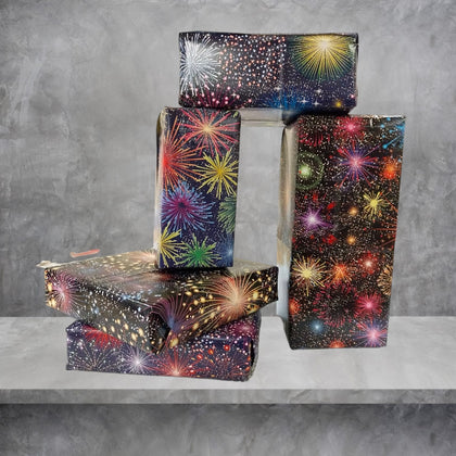 10 Sheet of Mix Designer Luxury Soft touch Foiled Christmas Giftwrap Celebration