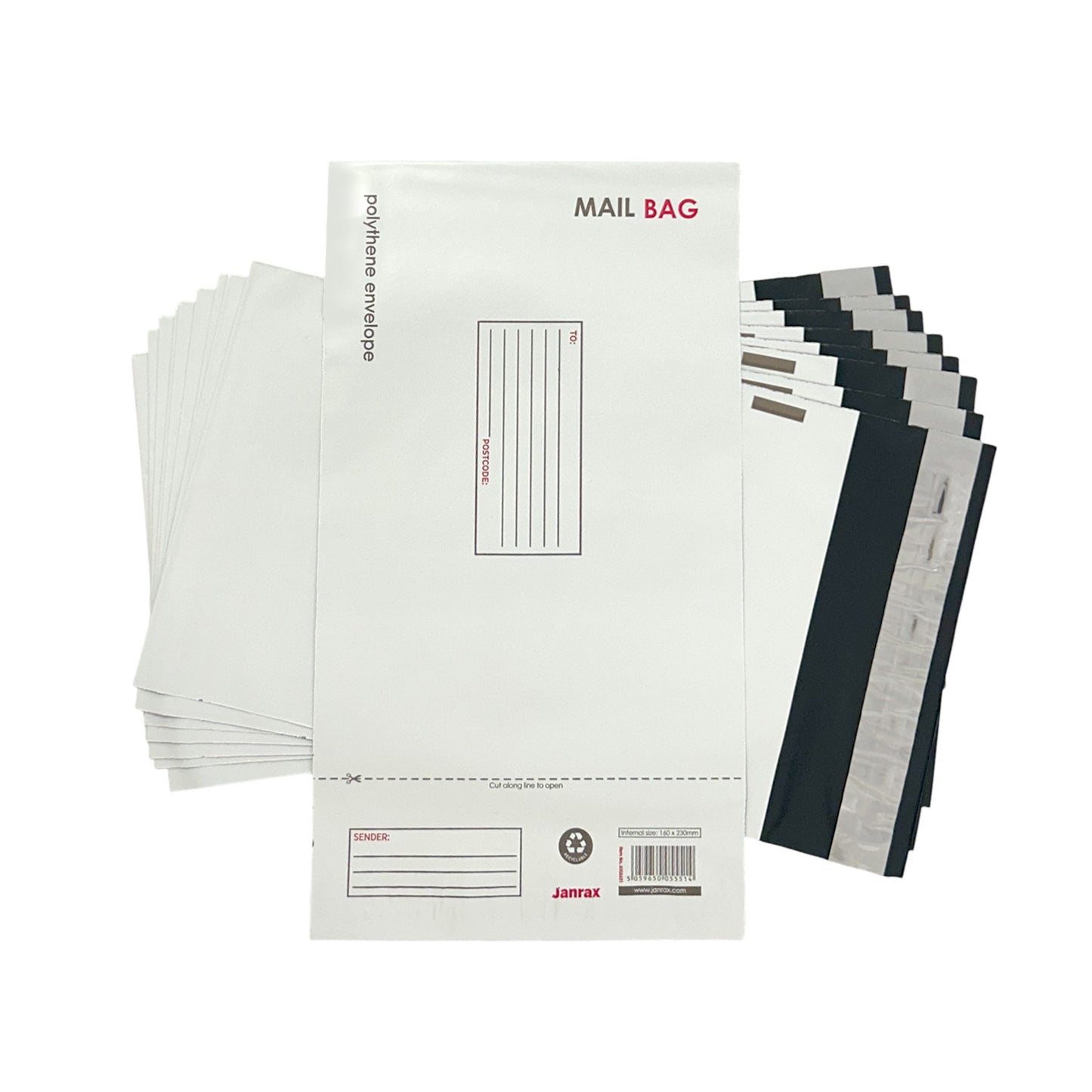 Pack of 10 Small Polythene Mailing Bags 16x23cm – Secure Peel & Seal Envelopes