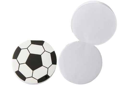 Box of 48 Round Football Design Notebooks 8cm
