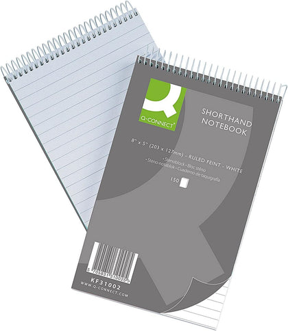Feint Ruled Shorthand Notebook 160 Pages 203x127mm (Pack of 20)