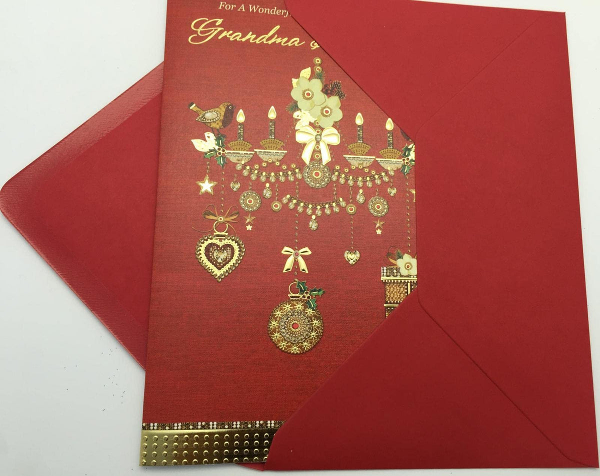 Grandma And Granddad - Christmas Card With Words