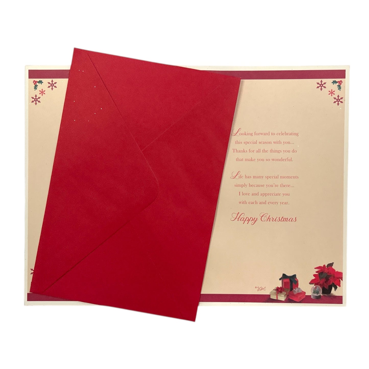 With Love To My Fiancee Amazing Decorated Room Design Christmas Card