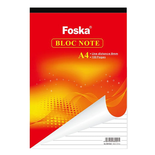 A4 100 Pages Lined Notebook