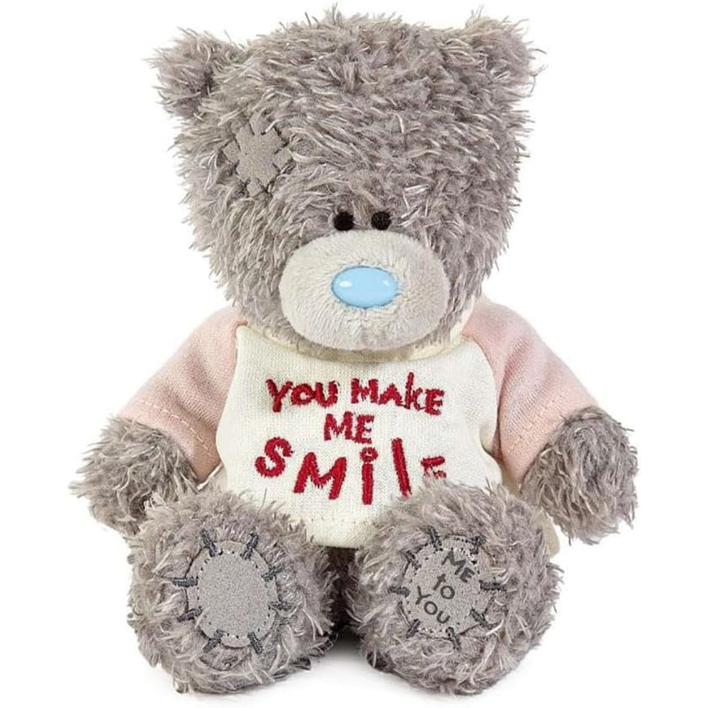 Me to You Tatty Teddy Plush 10cm High Bear Wearing Cute 'You Make Me Smile' T-Shirt Official Collection