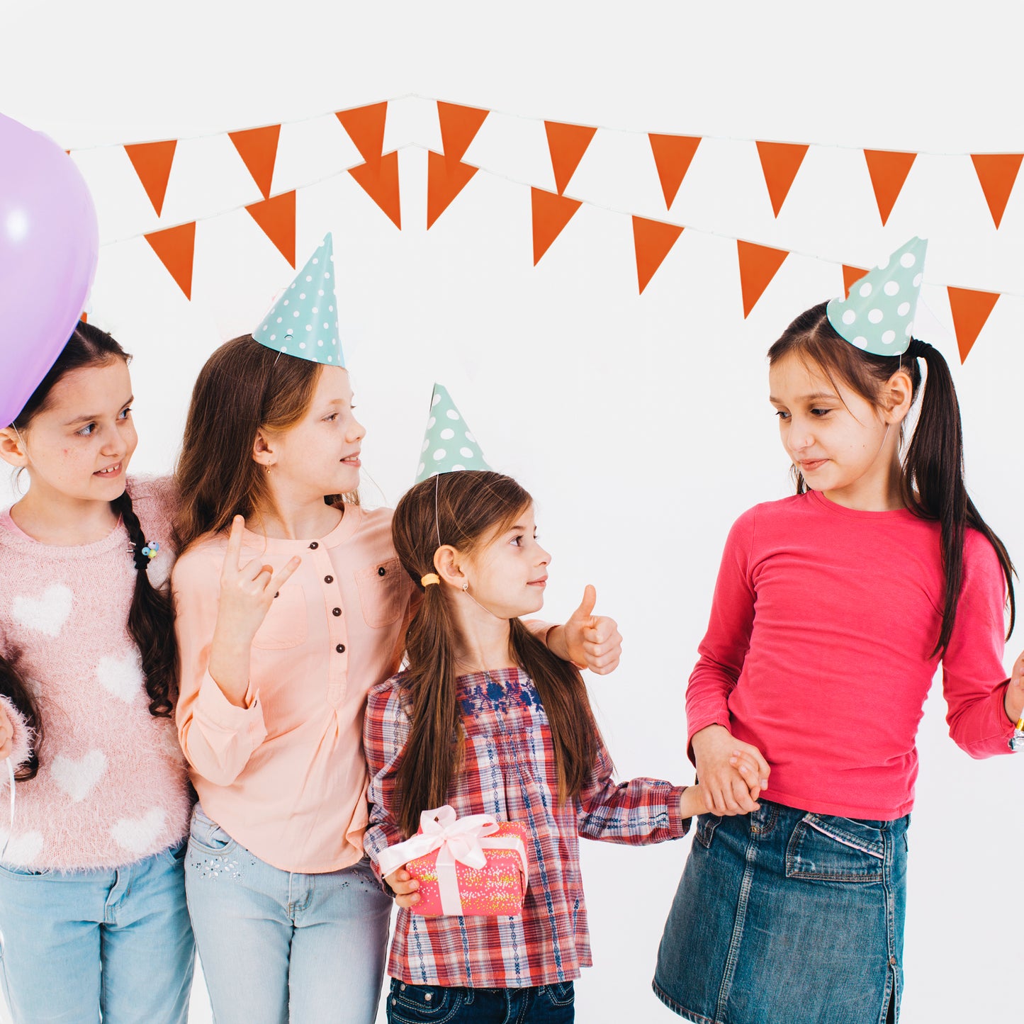 Orange Bunting 10m with 20 Pennants