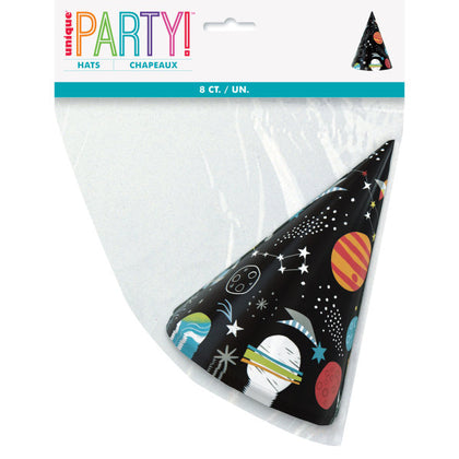 Pack of 8 Outer Space Party Hats