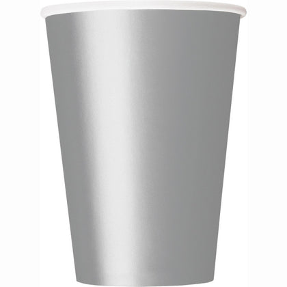 Pack of 14 Silver 9oz Paper Cups