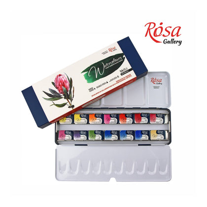 Pack of 14 Botanical Assorted Watercolours Paints by Rosa Gallery