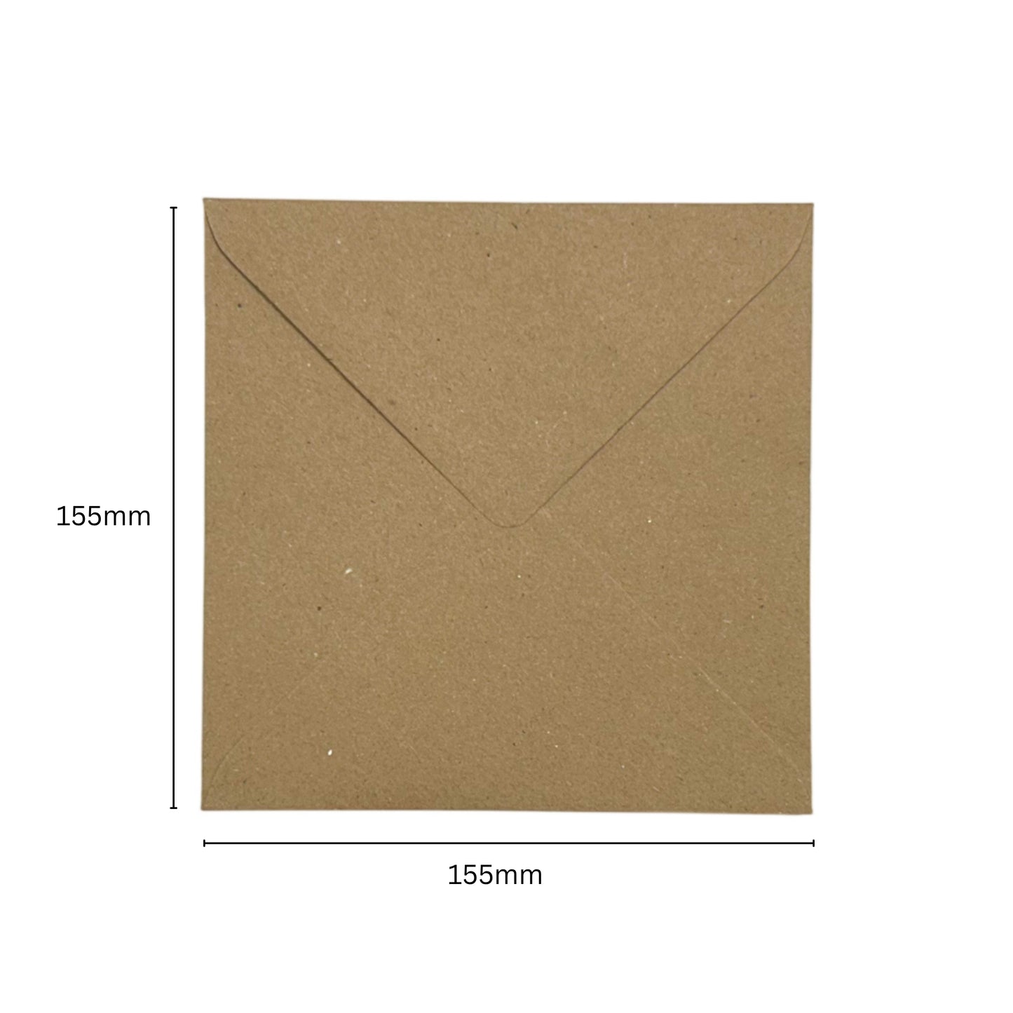 Pack of 50 Eco Kraft Recycled 110gsm 155x155mm Gummed Envelopes