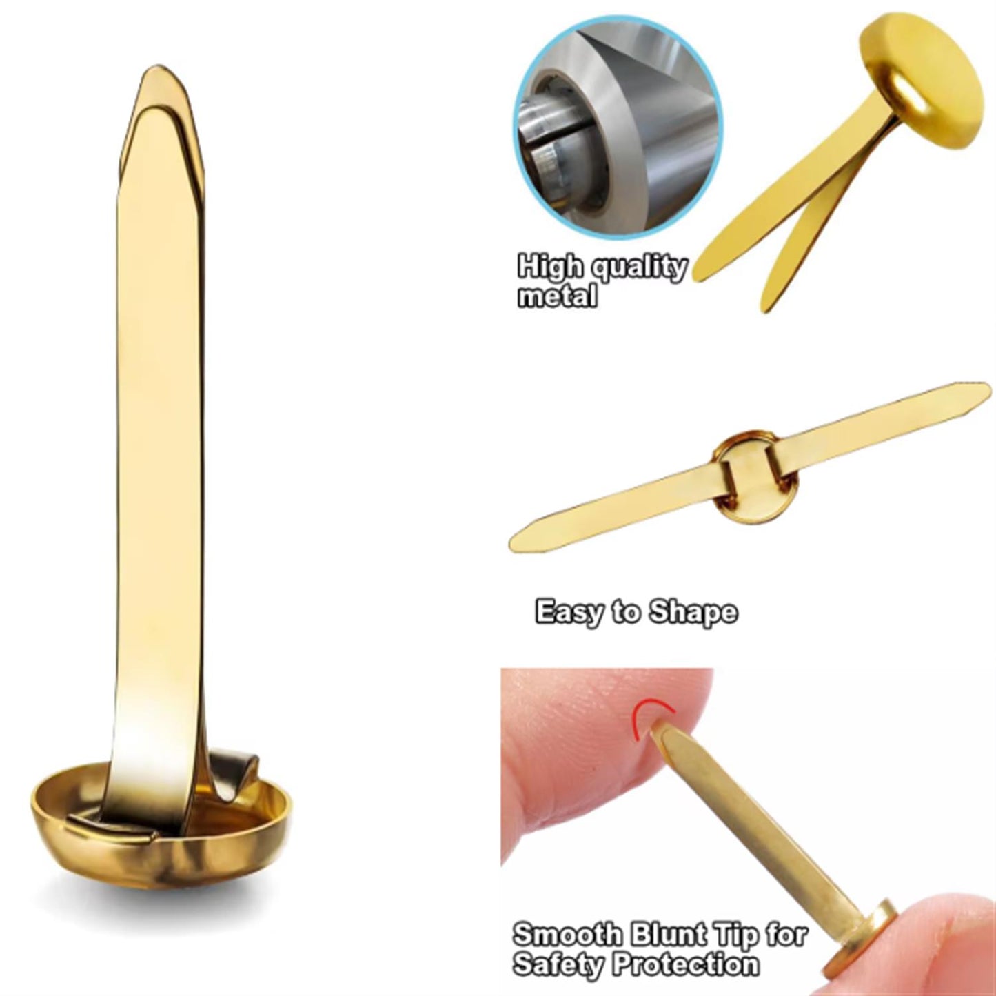 Pack of 100 Paper Fasteners 31mm - Butterfly Clips