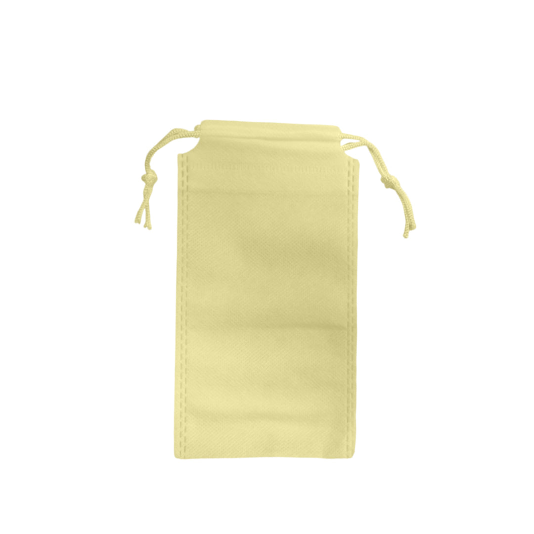 Pack of 25 Ivory Coloured 19x10cm Non-Woven Drawstring Bags