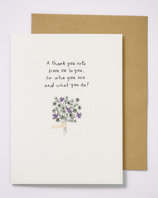 Bouquet of Wild Flowers Design Thank You Card