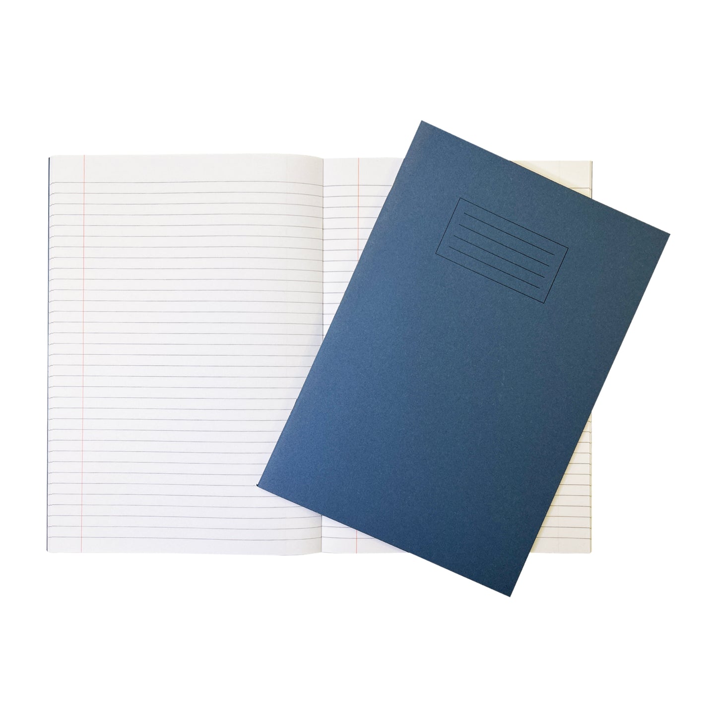 Janrax A4 Dark Blue 80 Page Feint Ruled with Margin Exercise Book WF Paper with 225gsm Manilla Cover