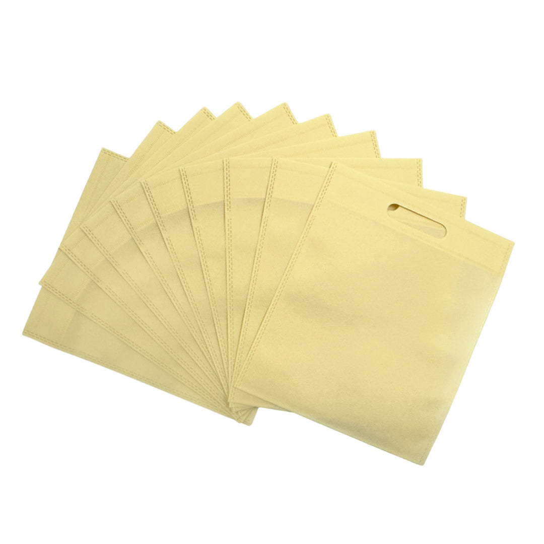 Pack of 25 Ivory Coloured 30x25cm Non-Woven Patch Handle Bags– Choice ...