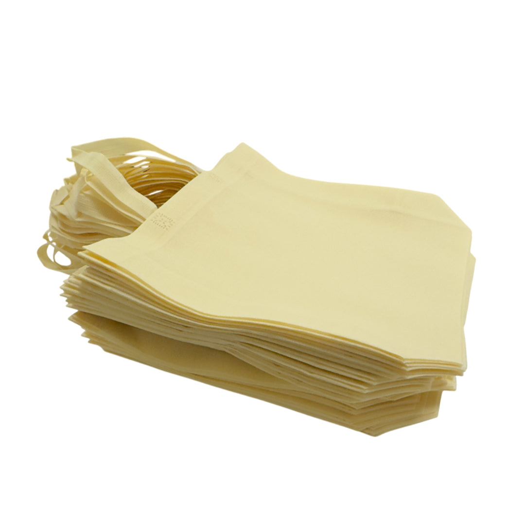 Pack of 25 Ivory Coloured 35x25x10cm Non-Woven Bags with Handle