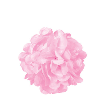 Pack of 3 Lovely Pink Mini Puff Tissue Decorations