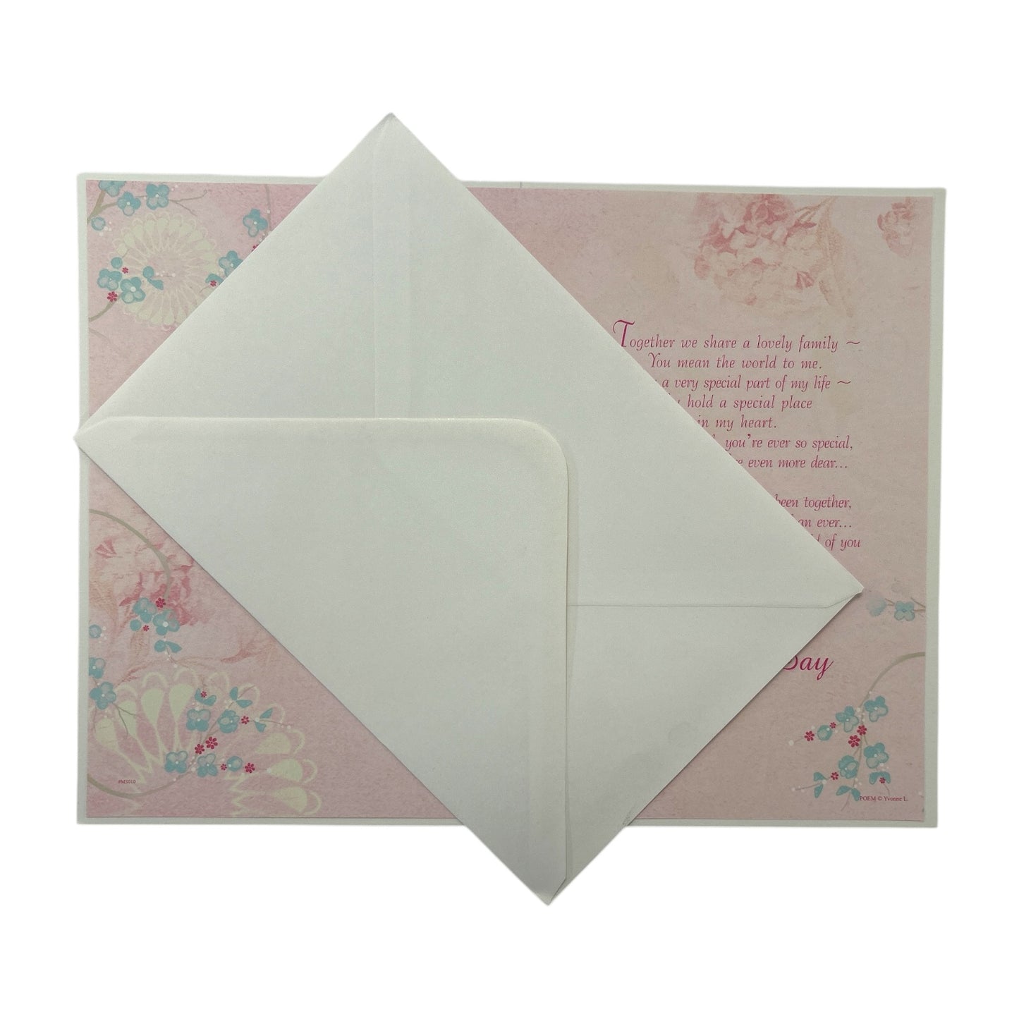 For My Wife With Special Thoughts Pink Floral Print Mother's Day Card